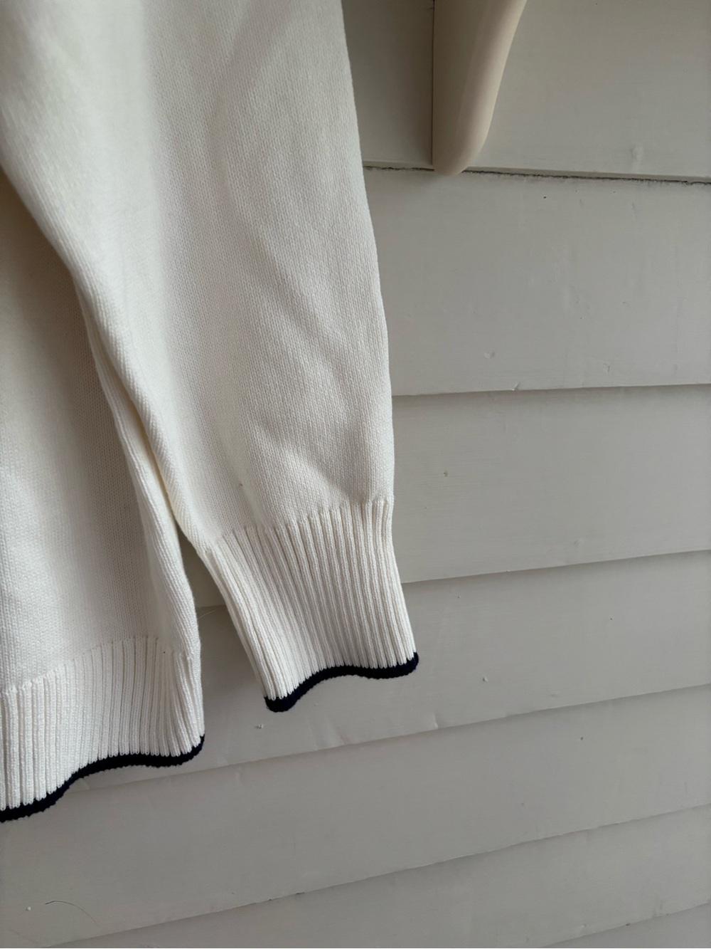 Lands' End Plus Size 2X Cotton Drifter Sailboat Crewneck Sweater Ivory NWT - Picture 10 of 12